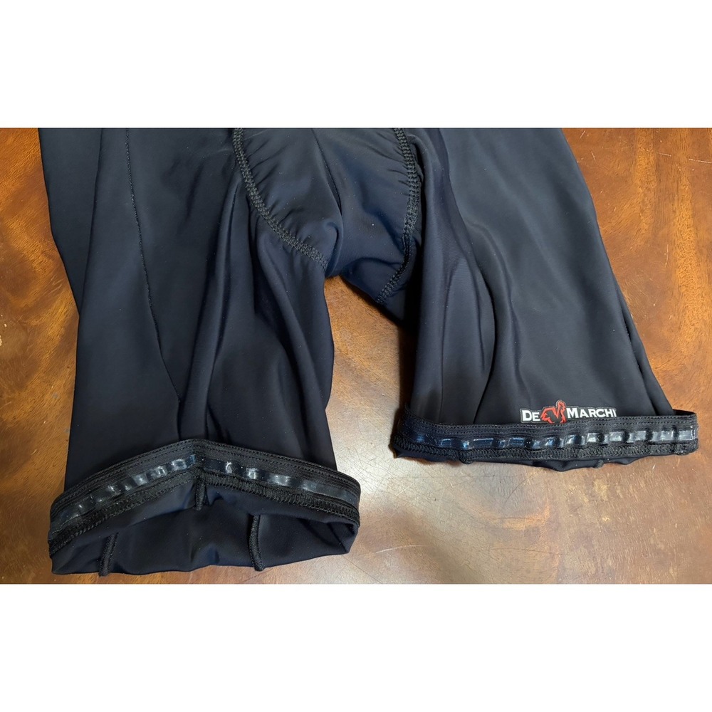 De Marchi Men's XXL Black/Gray Cycling Bib Shorts Padded Mesh Made in Italy - Picture 7 of 9